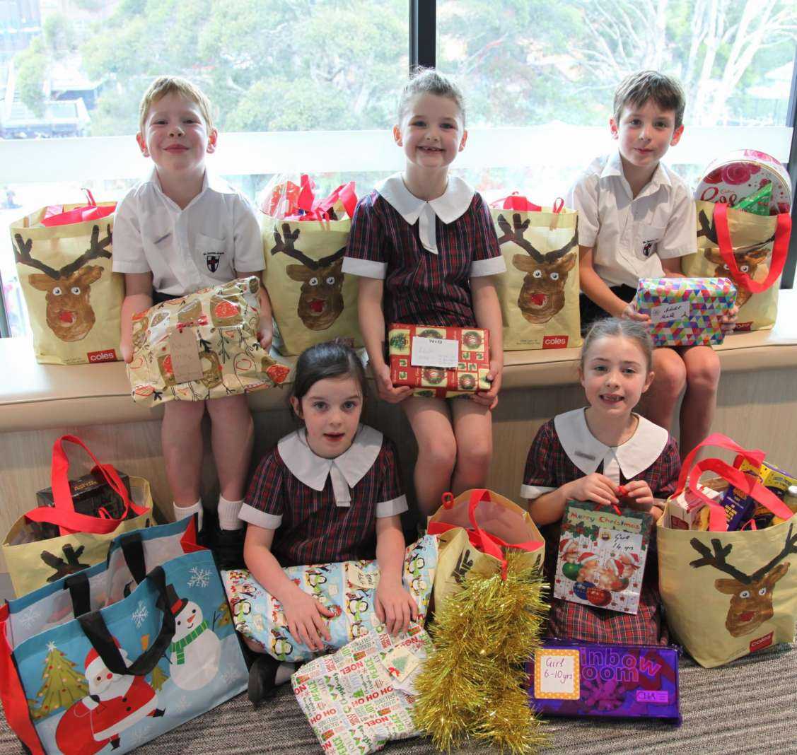 Christmas Hampers and Gifts ready to be donated as part of our Mini Vinnies program